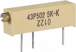 Trymer wieloobrotowy Vishay, 5 kOhm, 0,75 W, +10 %