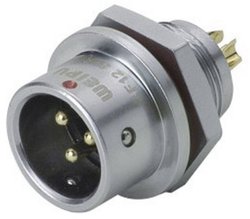 Złącze okrągłe męskie push-pull Weipu SF1212/P4, 4 pin, 200 V/AC, IP67, do lutowania