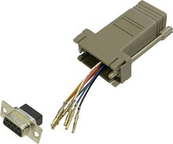 Adapter BKL Electronic 10121106 złącze żeńskie D-SUB 9-pin - złącze żeńskie RJ45