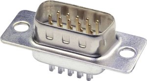 Listwa męska D-Sub econ connect ST15HD, rzędy: 3, styki: 15, 180 °, 1 szt.