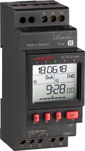 Müller 23824 Przekaźnik - sterownik czasowy na szynę DIN SC 18.20 easy 24V ACDC, cyfrowy, 2 kanały