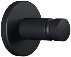 tesa® MOON BLACK Wieszak na ręcznik, czarny matowy, bez wiercenia, z klejem — 37 mm x 37 mm x 36 mm  tesa MOON BLACK  klej metal