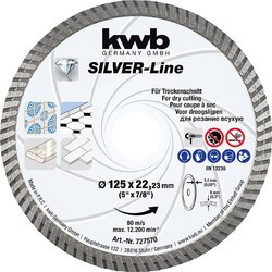 kwb 727570 Tarcza tnąca diamentowa Średnica 125 mm Średnica otworu 22.23 mm 1 szt.
