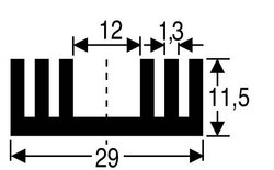 Radiator Fischer Elektronik SK 09 37,5 SA 8.6 K/W
