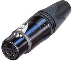 Złącze męskie XLR Neutrik NC10FXX-14-B, mosiądz, złącze, proste, 1 szt.