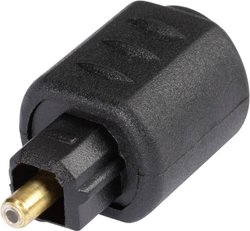 Adapter Toslink Hicon POF-723, gniazdo/ wtyk 3,5 mm, czarne