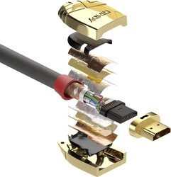 Kabel HDMI LINDY LINDY 7,5m High Speed HDMI Kabel Gold 37865, 7.50 m