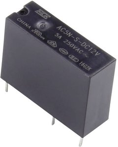 Przekaźnik drukowany HKE AC5N-S-DC12V AC5N-S-DC12V, monostabilny, 1 cewka, 30 V/DC, 250 V/AC, 5 A, 1 szt.
