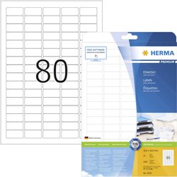 Herma 4336 Etykieta uniwersalna 35.6 x 16.9 mm Papier biały 2000 szt. Trwały Drukarka atramentowa, Drukarka Laserowa, Drukarka Laserowa, kolorowa, Kopiarka, Drukarka z funkcją kopiowania w kolorze, Drukarka etykiet