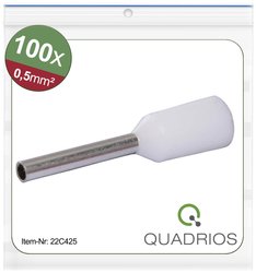 Końcówka rurkowa Quadrios 22C425 22C425, Izolowane częściowo, 0.5 mm², 1 zest.