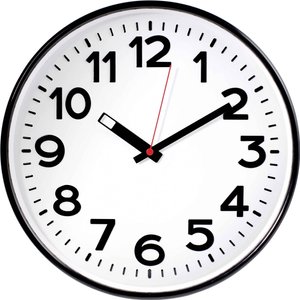 EUROTIME 82320 Kwarcowy Zegar ścienny 300 mm x 50 mm czarny