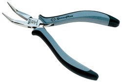 Szczypce ze zwężonymi końcami dla elektroników ESD, uchwyt do komponentowy, 145 mm z nacięciem wygiętym Szczypce podłużne C.K Sensoplus T3769D 150 145 mm