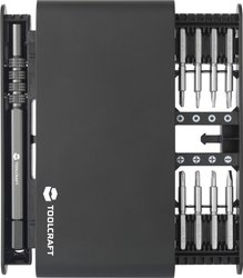 Dwuwrzecionowy wkrętak precyzyjny 17 w 1 Wkrętak do bitów TOOLCRAFT  TO-7104987