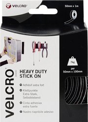 Taśma rzepowa do przyklejenia element z pętelkami i haczykami, wysoka wytrzymałość (D x S) 1000 mm x 50 mm czarny VELCRO® VEL-EC60241 1 m