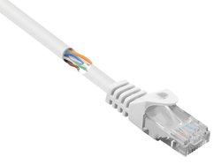 Kabel LAN Basetech BT-2272258, 1 szt., RJ45, CAT 5e, U/UTP, 3.00 m, biały