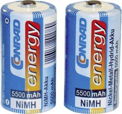 Akumulatory C (R14), NiMH Conrad Energy Endurance 5500 mAh, 2 szt. Akumulator C/R14 Conrad energy HR14  NiMH 5500 mAh 1.2 V 2 szt.