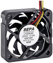 Wentylator osiowy SEPA LF40P05PSE00A, 5 V, 13.8 m³/h, (D x S x W) 40 x 40 x 10 mm