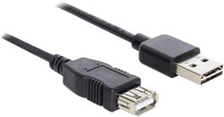 Kabel USB Delock, USB 2.0, Złącze męskie USB-A, Złącze żeńskie USB-A, 1.00 m