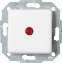 Płytka przycisku Kopp, 614613083 Przełącznik z kontrolką, Europa biały, matowy