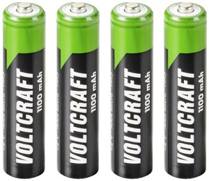 Akumulator AAA/R03 VOLTCRAFT HR03 SE, NiMH, 1100 mAh, 1.2 V, 4 szt.