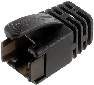 Zabezpieczenie przed złamaniem do wtyczki Cat.8, czarne Obudowa tulejki econ connect KSC8SW, RJ45, 1 szt.