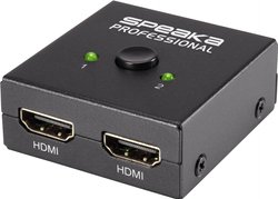 2-portowy przełącznik HDMI SpeaKa Professional dwukierunkowy pasywny 4K Przełącznik HDMI SpeaKa Professional SP-7141056 1 szt.