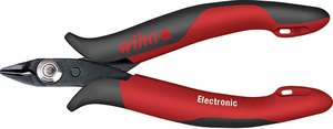 Precyzyjny obcinak boczny Wiha dla elektroników, mały (27388) szeroka, spiczasta główka bez fasety 130 mm Szczypce boczne Wiha 27388, 128 mm, dla elektryków