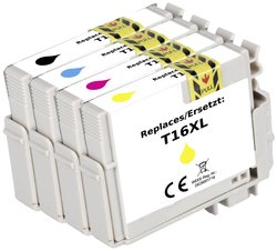 Renkforce Tusz Zamiennik Epson 16XL, T1636, T1631, T1632, T1633, T1634 Czarny, Cyjan, Magenta, Żółty  atrament Renkforce RF-5718868, 1 szt.