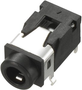 Złącze męskie jack 3,5 mm TRU COMPONENTS 1572255, niklowany, złącze żeńskie do wbudowania poziomego, 1 szt.