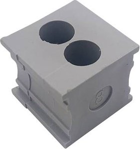 Przepust kablowy TRU COMPONENTS KT 2/8 TC-10329288, (D x S) 21 mm x 21 mm, elastomer, 1 szt.