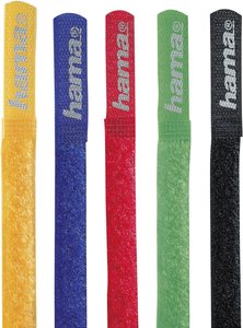 Rzepy do kabli Hama, 215 mm x 16 mm, kolorowe, 5 szt.