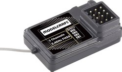 Nadajnik 3-kanałowy Modelcraft FS-GR3C 2,4 GHz Rodzaj złącza JR / Futaba