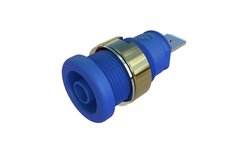 Bezpieczne gniazdo laboratoryjne SEB 2620 F6.3 Gniazdo, niklowane, konektor płaski 6,3, niebieski SKS Hirschmann SEB 2620 F6,3 Ni blau Gniazdo do zabudowy bezpieczne 1 szt.