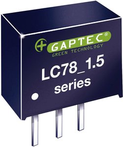 Przetwornica DC/DC, do PCB Gaptec LC78_12-1.5 10020042, SIP-3, 18 W, 12 V/DC, 1.5 A, 1 szt.