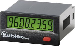 Licznik czasu pracy Kübler Automation CODIX 135, Transoptor 10 - 260 V AC/DC, IP65 (przód)