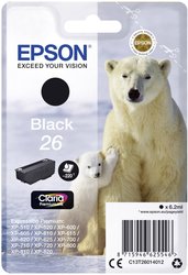 Epson atrament T2601, 26 tusz oryginalny  Czarny C13T26014012