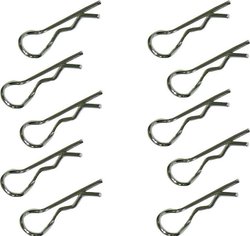 Klamry dla karoserii Reely, 27 mm, skala 1:10, srebrne, zestaw - 10 sztuk