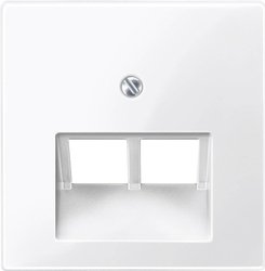 Gniazdo UAE/IAE/ISDN Zaślepka Merten System M, 1-M, M-Smart, M-Plan, M-Creativ 296119, biały (błyszczący)