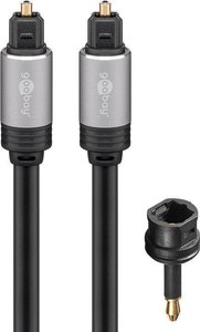 Kabel optyczny audio Toslink Goobay 5 m, adapter 3.5 mm