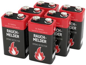 Bateria 9 V Ansmann Rauchmelderbatterie, alkaliczno-manganowe, 6 szt.