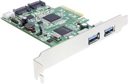 Delock 2 porty USB 3.0 zewnętrzne / 2 porty SATA wewnętrzna karta PCI Express Karta kontrolera USB 3.2 Gen 1 Delock 89359 89359 2 Porty PCIe