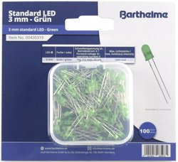Akcesoria LED Barthelme 00430319, 3 mm, 100 mcd, 100 szt.