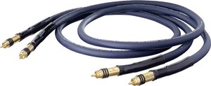Kabel audio, Cinch Oehlbach 13110, [2x złącze męskie RCA/cinch - 2x złącze męskie RCA/cinch], 0.50 m, niebieski