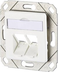 Gniazdo sieciowe Metz Connect 1309151102-E podtynkowy 2 Porty czysty biały (ral 9010)