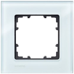 Rama DELTA miro 1x prawdziwy materiał szkło kryształowe zielone bez logo Siemens wym. Siemens Osprzęt elektroinstalacyjny 1 x Ramka  Delta przeźroczysty 5TG12010