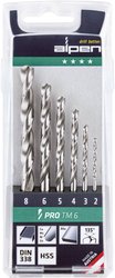 Zestaw wierteł krętych do metalu Alpen 0000111806100 1 szt.