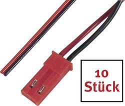 Kabel akumulatora Reely RE-6992184 [1x złącze żeńskie BEC - 1x z wolnym końcem] 20 cm 10 szt.