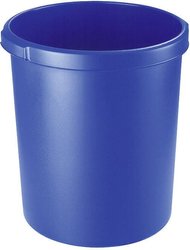 HAN 1834-14, CLASSIC kosz na śmieci, elegancki, elegancki i praktyczny, bardzo stabilny z zagłębionymi uchwytami, 30 litrów, niebieski HAN KLASSIK 1834-14  Kosz na papier 30 l (Ø x W) 303 mm x 410 mm  niebieski 1 szt.