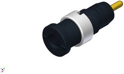 Złącze bananowe SKS Hirschmann MSEB 2630 S 1,9 Au  czarn.