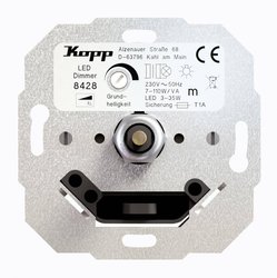Regulator natężenia oświetlenia Płytka przycisku Kopp HK05, HK 07 842800008, aluminiowy